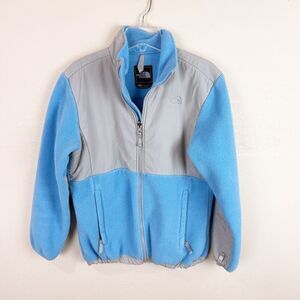 The North Face Girls Blue Fleece Zip Up Jacket Large